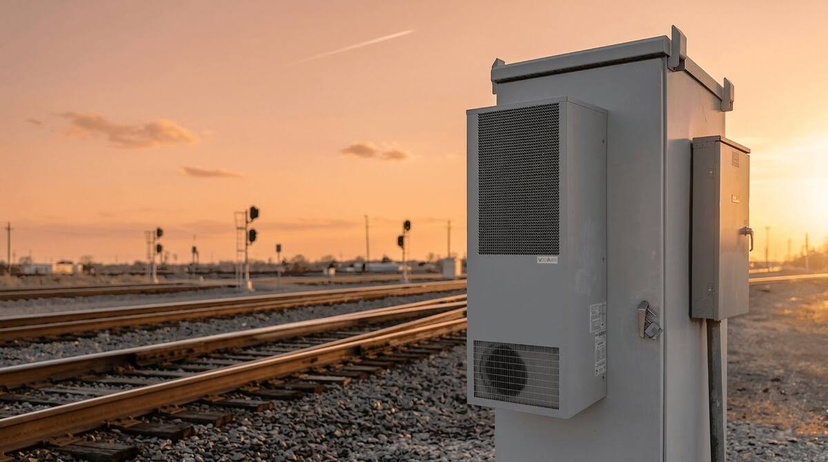 Railroad signal cabinet